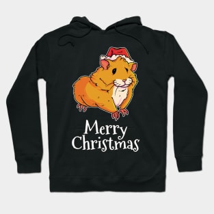 Merry Christmas Hamster Santas Hat Hamster Hoodie